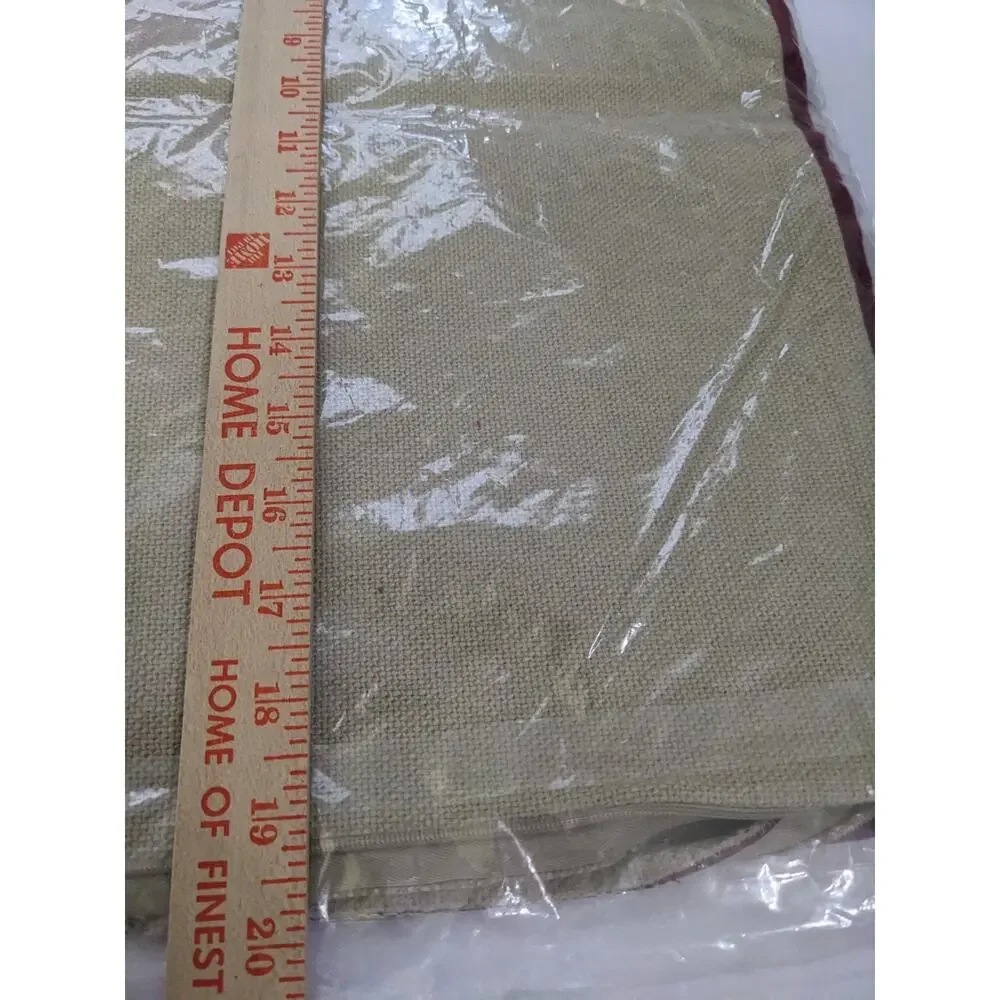 WEST ELM WHITE Burlap Style Support Pillow Sham Cover 19